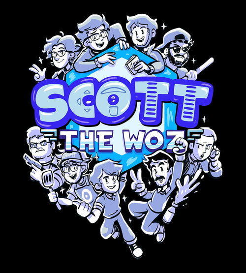 Cast Ensemble (Scott The Woz Logo) Hoodies by Scott The Woz - Pixel Empire