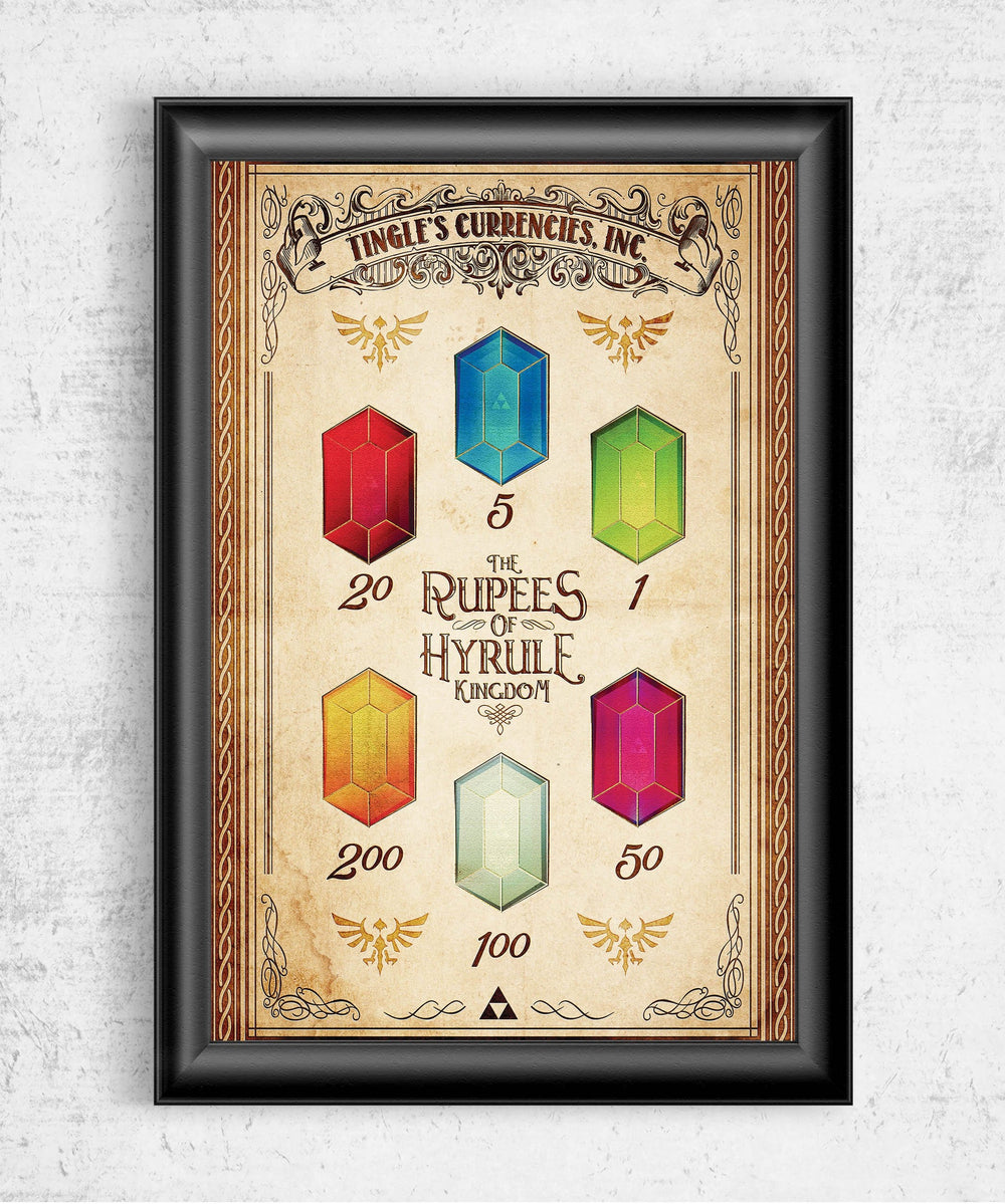 Rupees of Hyrule Posters by Barrett Biggers - Pixel Empire