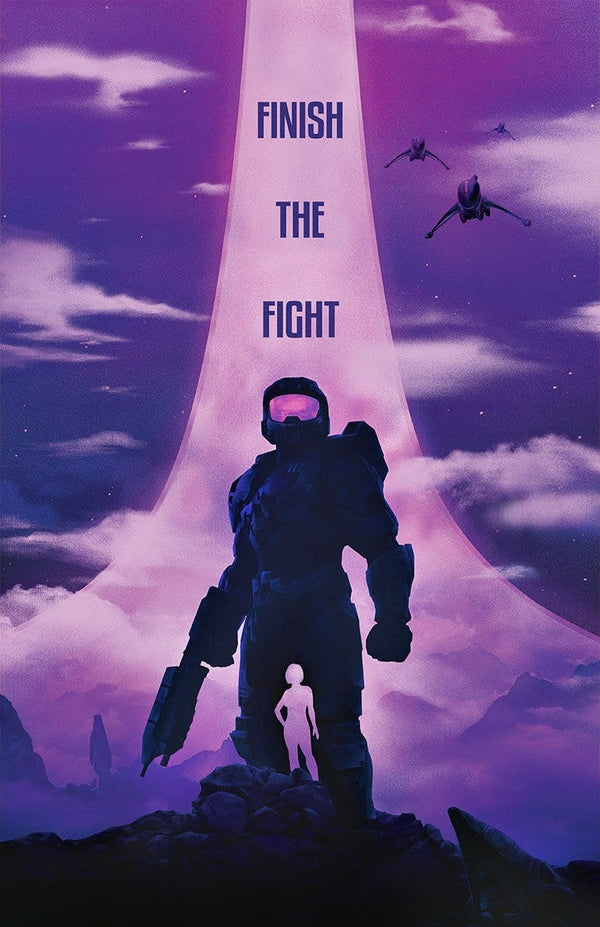 Finish the Fight (Midnight Variant) - Gloss Highlights Posters by Dylan West - Pixel Empire