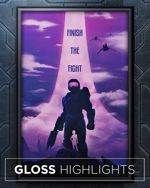 Finish the Fight (Midnight Variant) - Gloss Highlights Posters by Dylan West - Pixel Empire