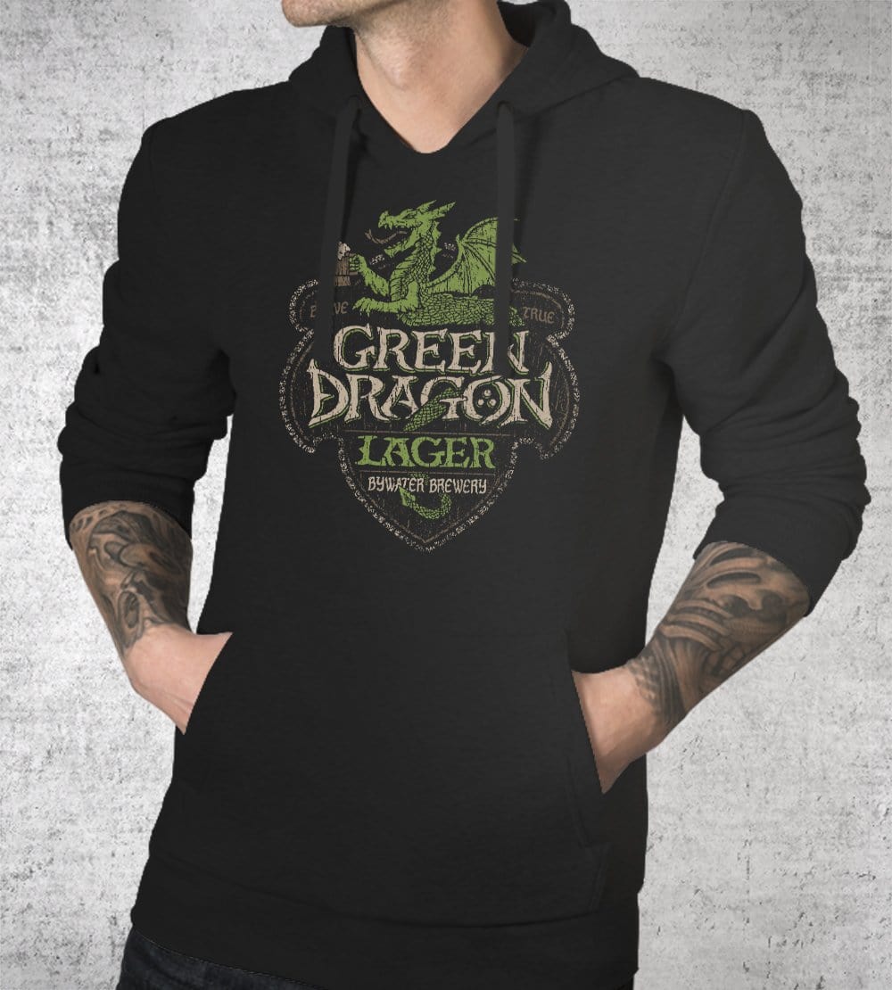 Green Dragon Lager Hoodies by Cory Freeman Design - Pixel Empire
