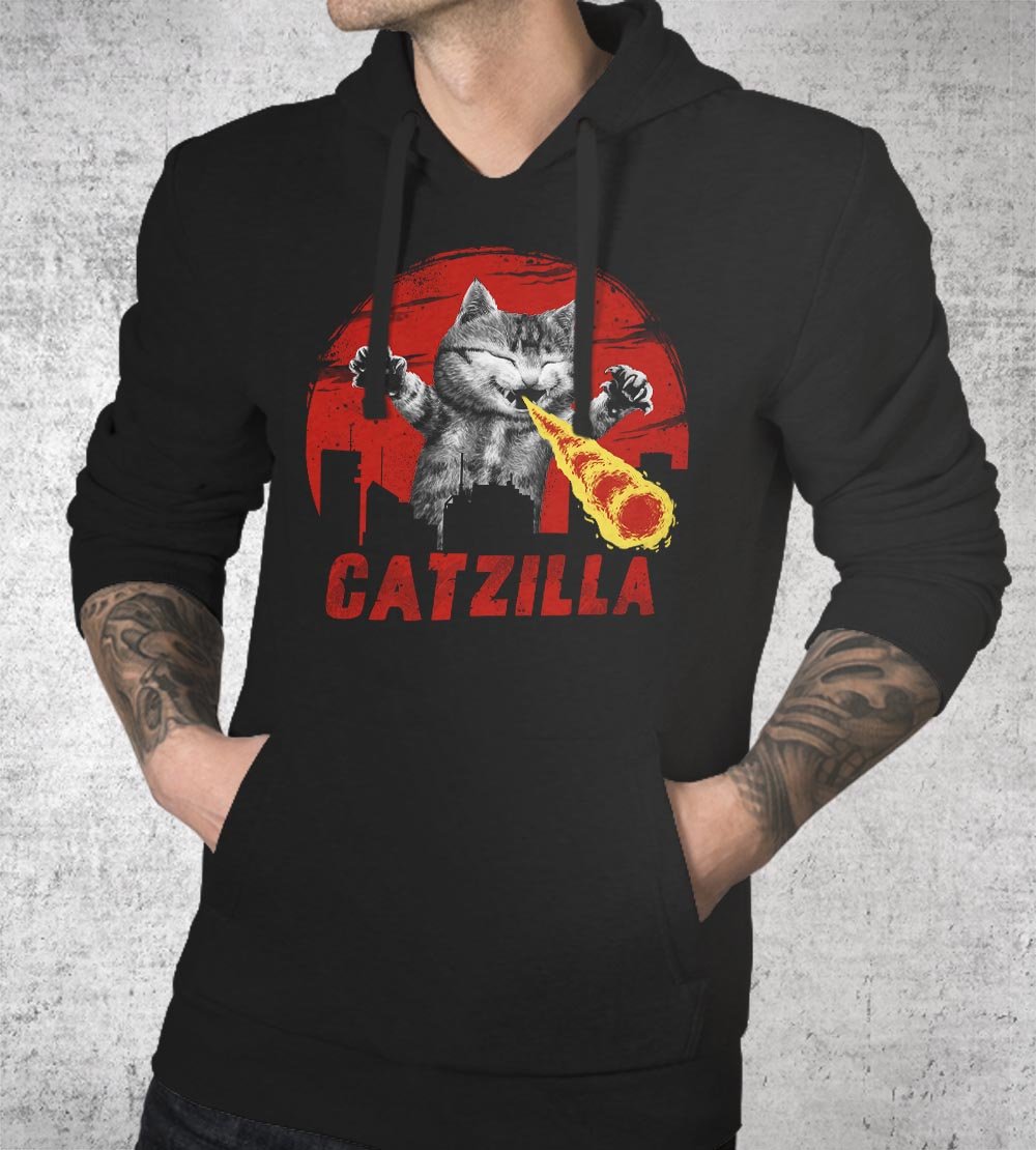 Catzilla Hoodies by Vincent Trinidad - Pixel Empire