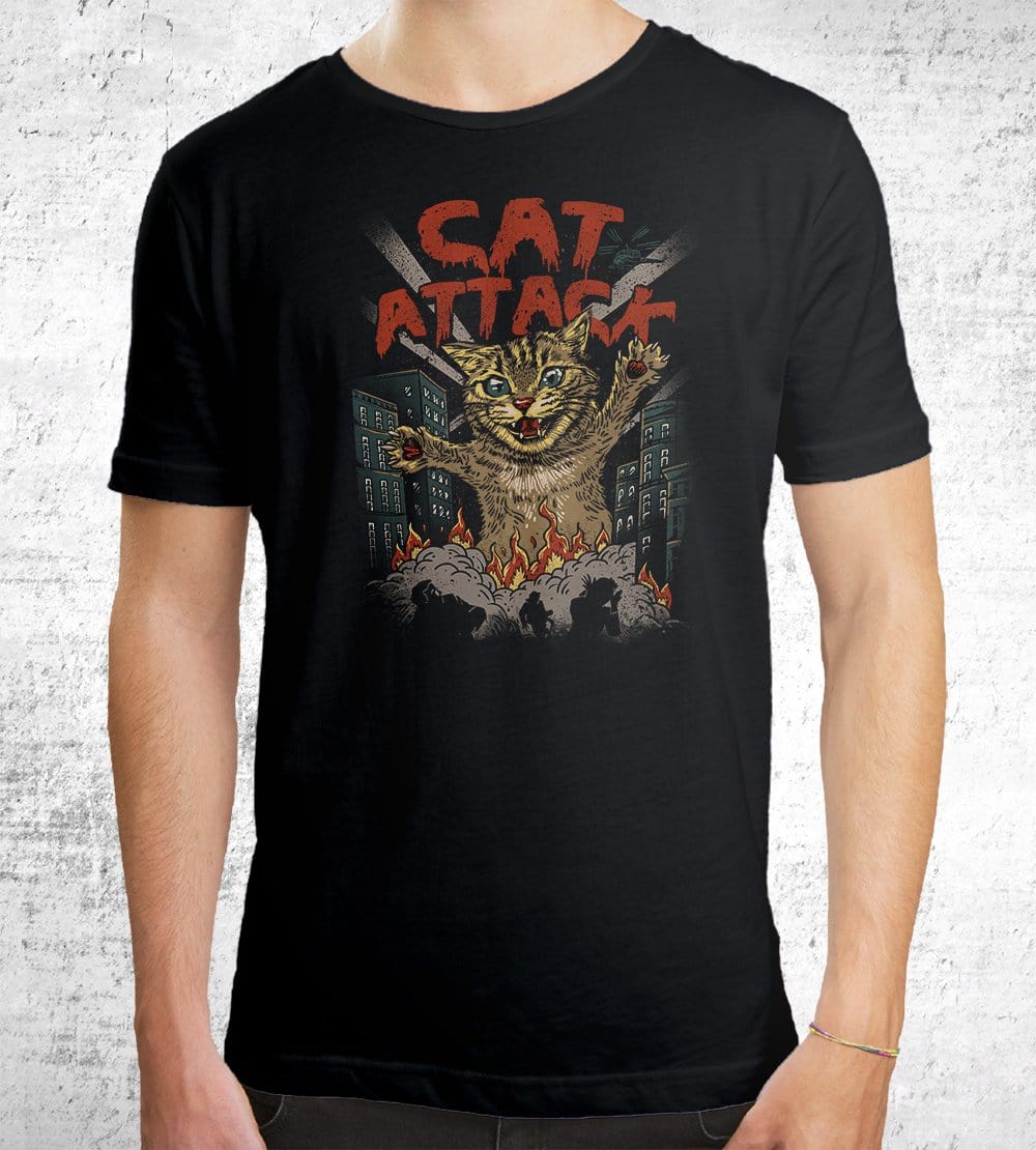 Cat Attack T-Shirts by Vincent Trinidad - Pixel Empire