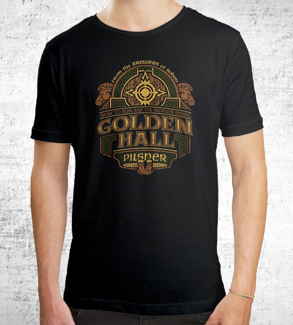 Golden Hall Pilsner T-Shirts by Cory Freeman Design - Pixel Empire