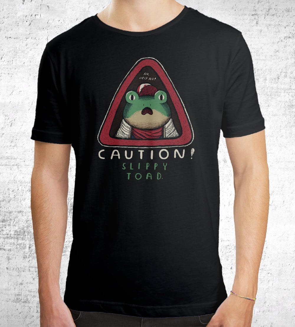 Caution Slippy T-Shirts by Louis Roskosch - Pixel Empire
