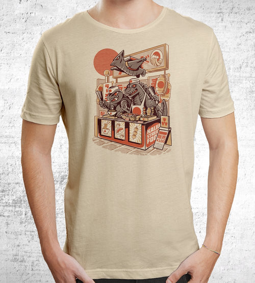 Kaiju's Street Food T-Shirts by Ilustrata - Pixel Empire