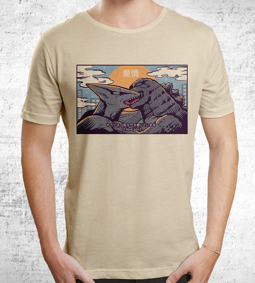 Kaiju Kiss T-Shirts by Ilustrata - Pixel Empire