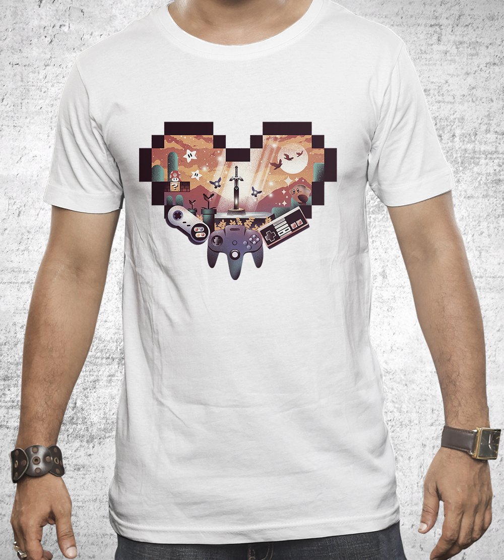 I Heart Games T-Shirts by Dan Elijah Fajardo - Pixel Empire