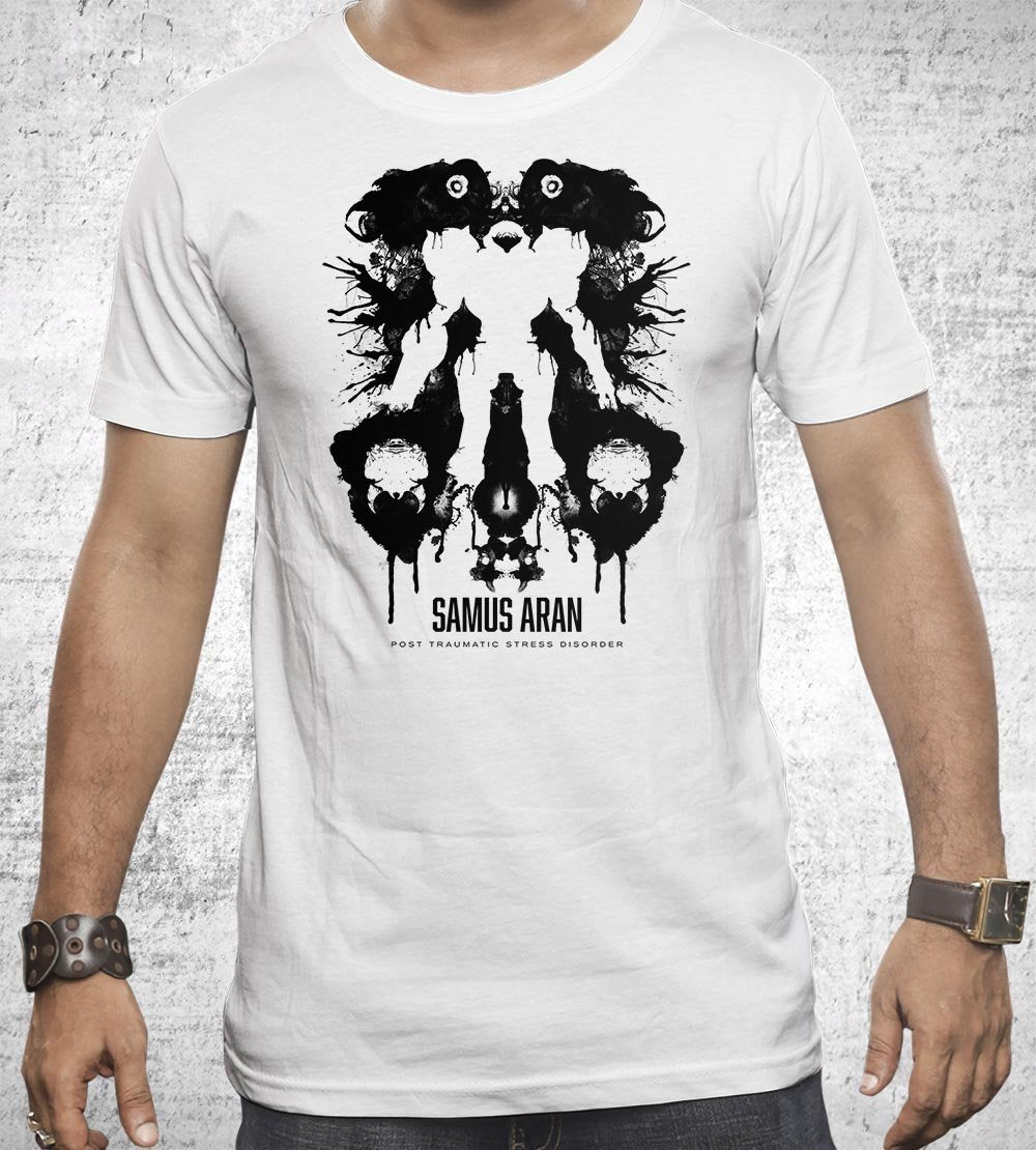 Samus Aran Ink Blot T-Shirts by Barrett Biggers - Pixel Empire