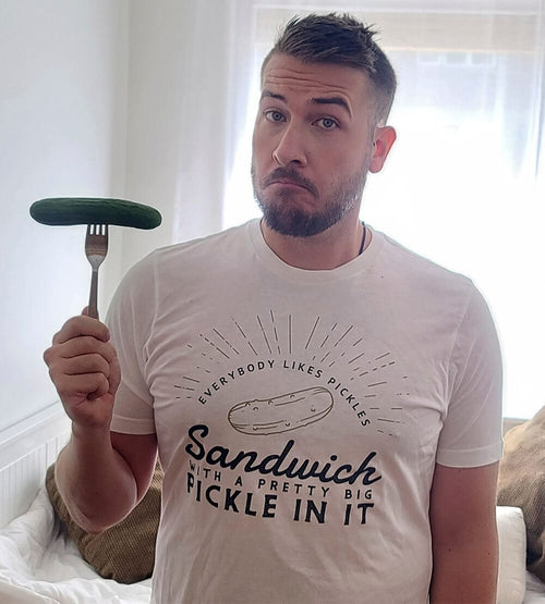 Sandwich With A Pretty Big Pickle In It T-Shirts by Ryan George - Pixel Empire