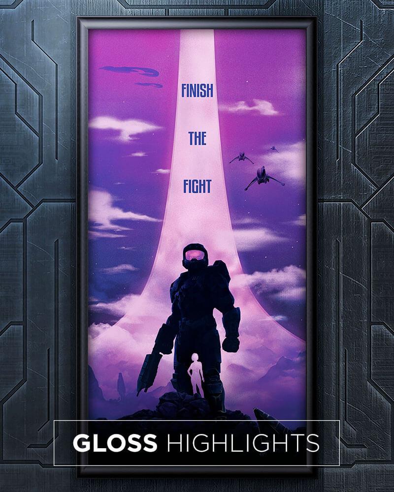 Finish the Fight (Midnight Variant) - Gloss Highlights Posters by Dylan West - Pixel Empire