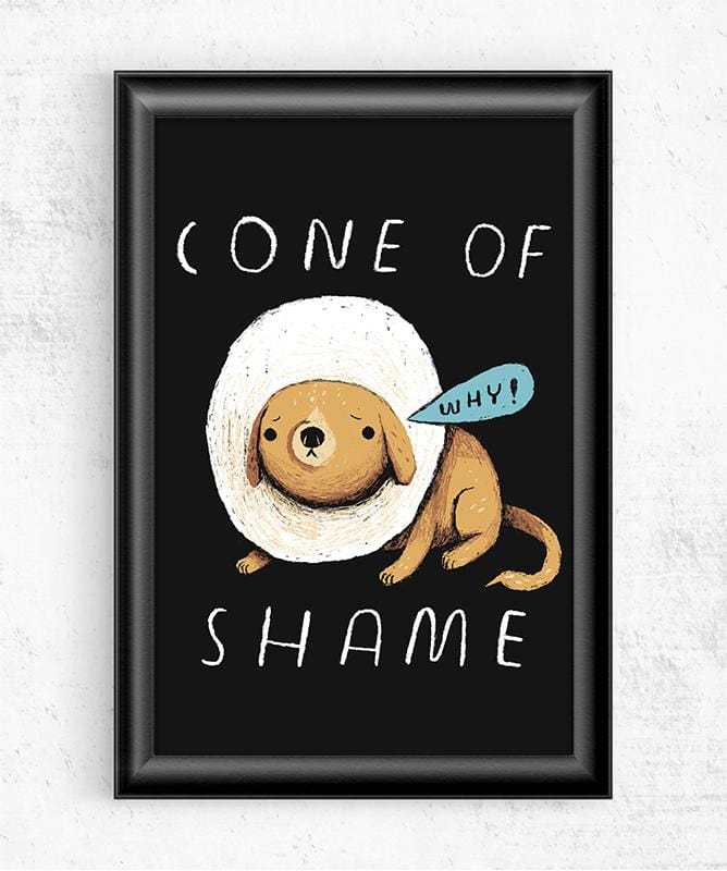 Cone of Shame Posters by Louis Roskosch - Pixel Empire
