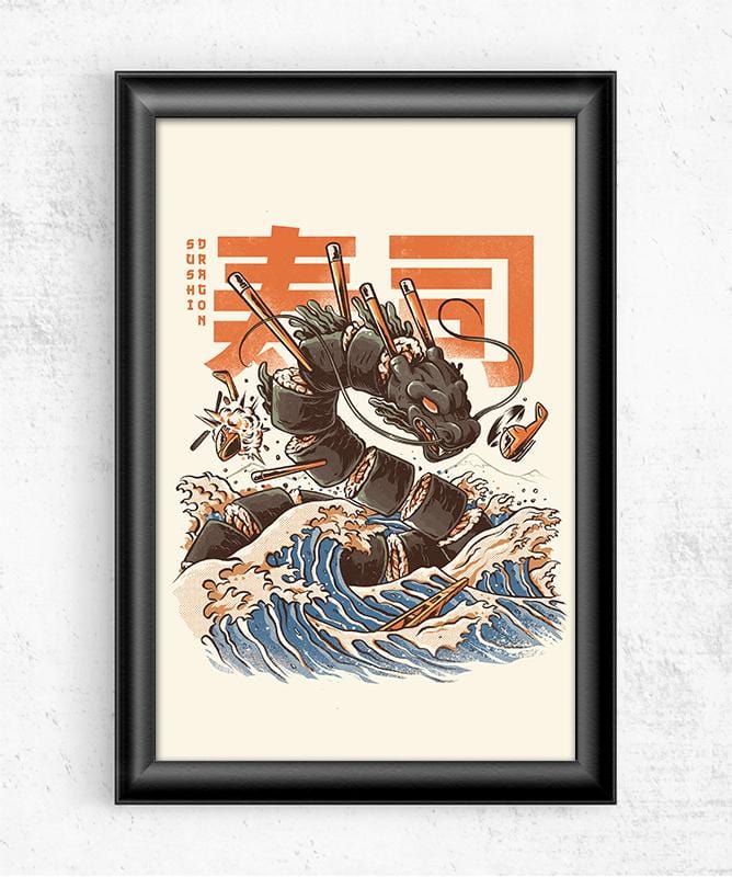 Great Sushi Dragon Posters by Ilustrata - Pixel Empire