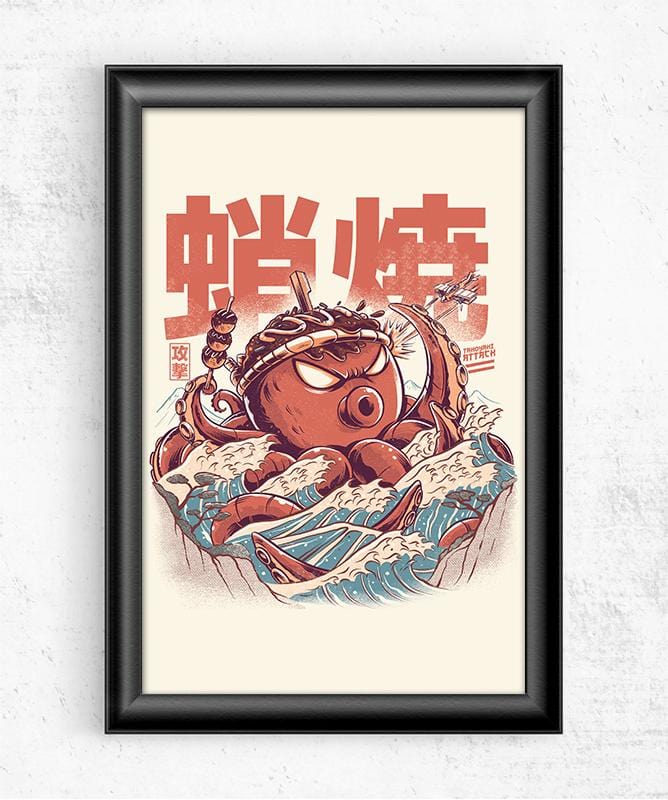 Takoyaki Attack Posters by Ilustrata - Pixel Empire