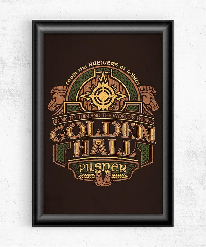 Golden Hall Pilsner Posters by Cory Freeman Design - Pixel Empire