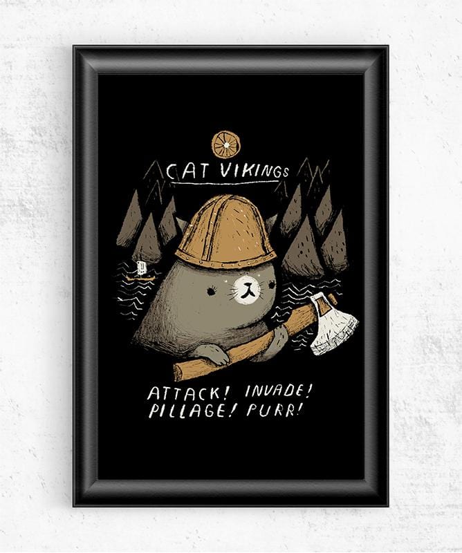 Cat Vikings Posters by Louis Roskosch - Pixel Empire
