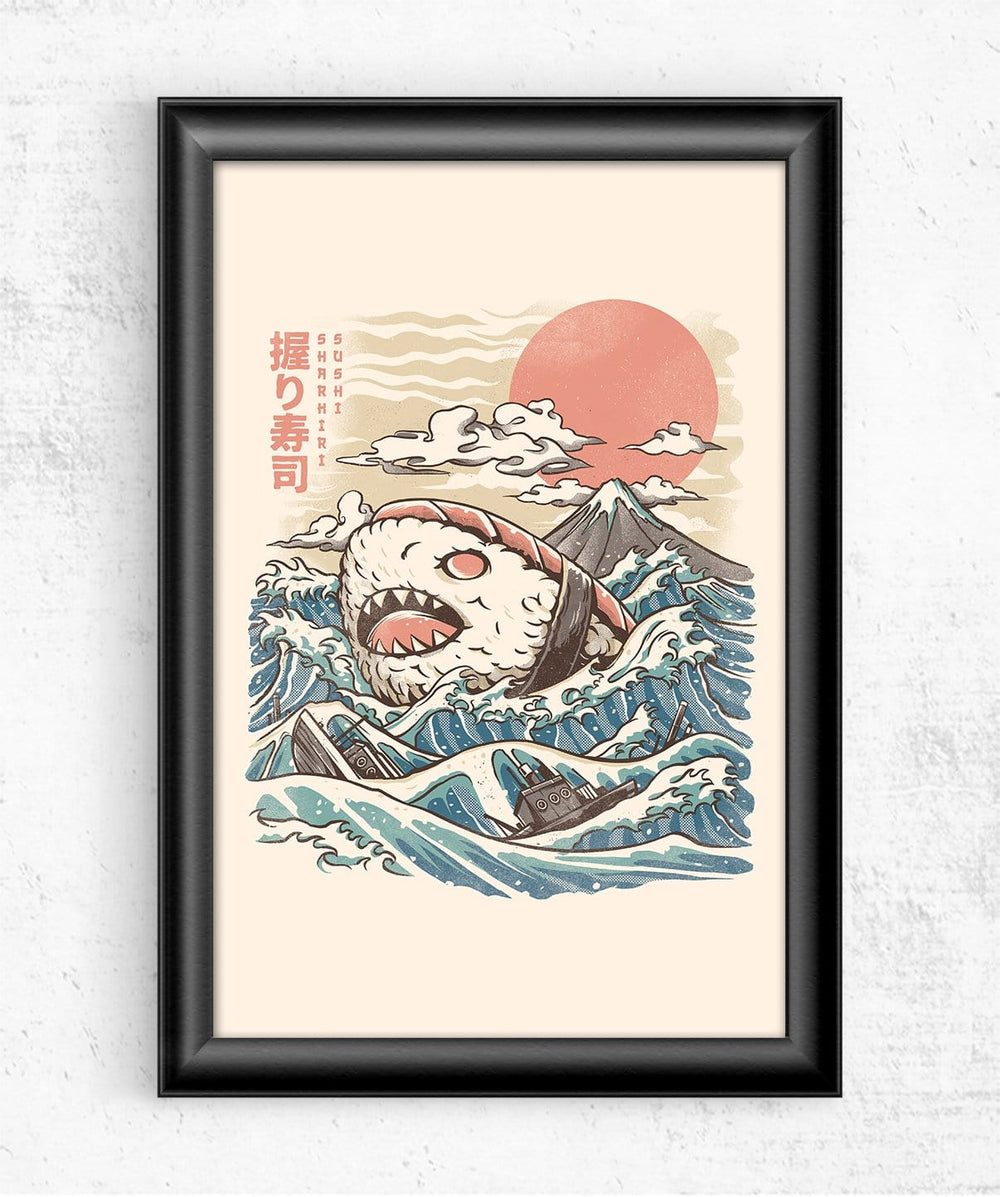 Sharkiri Sushi Posters by Ilustrata - Pixel Empire