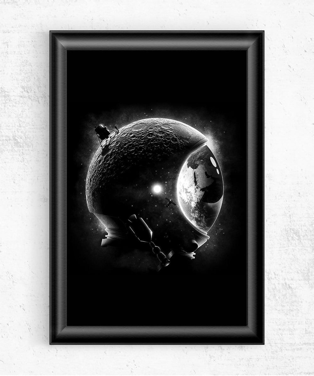 Moon Helmet Posters by Javi Ramos - Pixel Empire