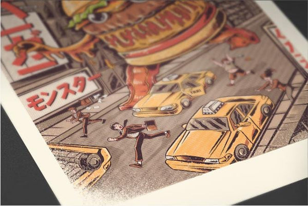 Burgerzilla Posters by Ilustrata - Pixel Empire