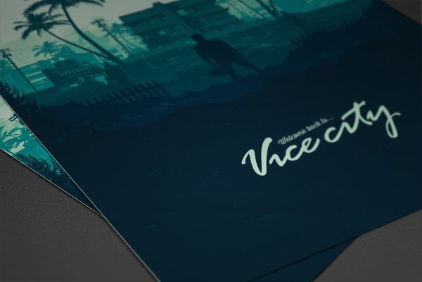 Welcome to Vice City Set Posters by Mbdsgns - Pixel Empire
