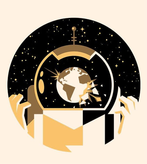 Astronaut Panic T-Shirts by Javi Ramos - Pixel Empire