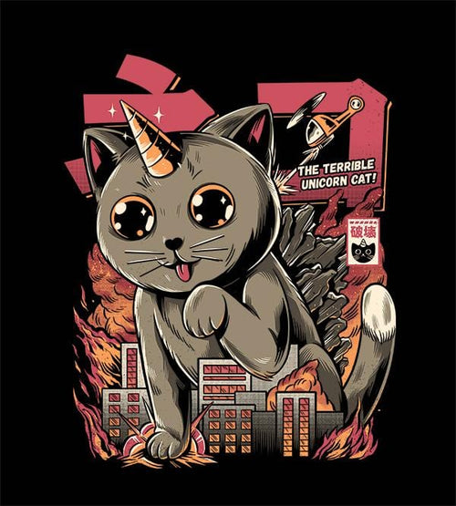 Cat Kojira T-Shirts by Ilustrata - Pixel Empire