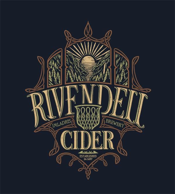 Rivendell Cider T-Shirts by Cory Freeman Design - Pixel Empire
