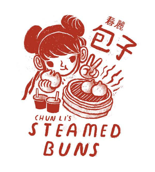 Chun Li's Steamed Buns T-Shirts by Louis Roskosch - Pixel Empire