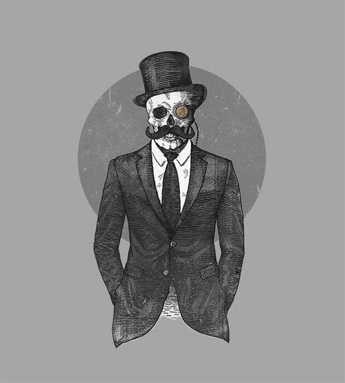 A Gentlemen & A Skuller T-Shirts by Grant Shepley - Pixel Empire