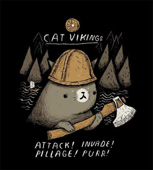 Cat Vikings Hoodies by Louis Roskosch - Pixel Empire