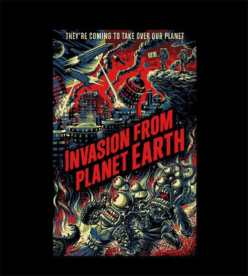 Invasion From Planet Earth Hoodies by Javi Ramos - Pixel Empire