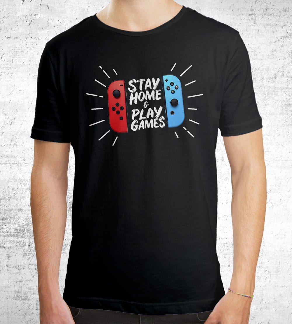 Stay Home & Play Games T-Shirts by Beatemups - Pixel Empire