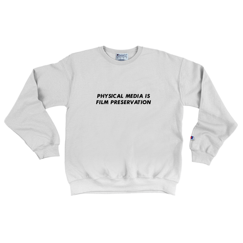 Physical Media is Film Preservation Sweatshirt  by Pixel Empire - Pixel Empire