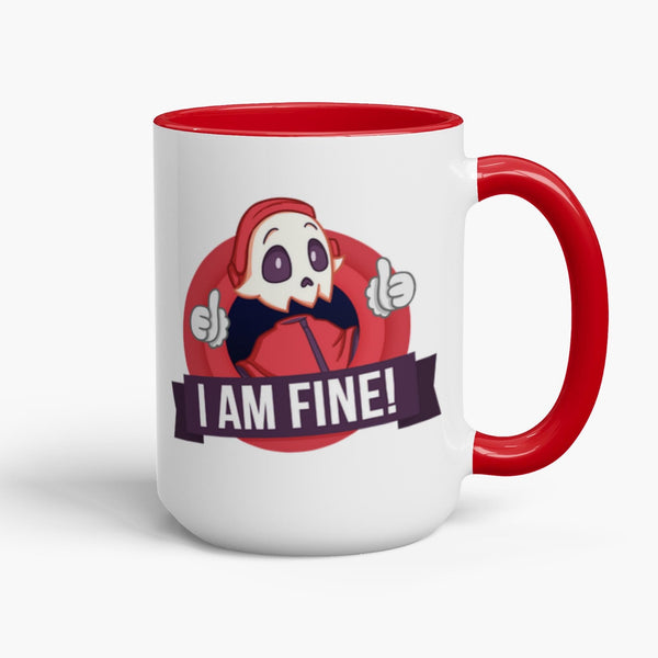 I Am Fine! Mug Mugs by Backseat - Pixel Empire