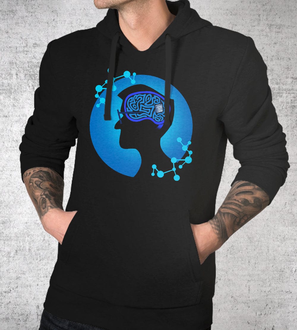 Blue Border on the Brain Hoodies by Scott The Woz - Pixel Empire