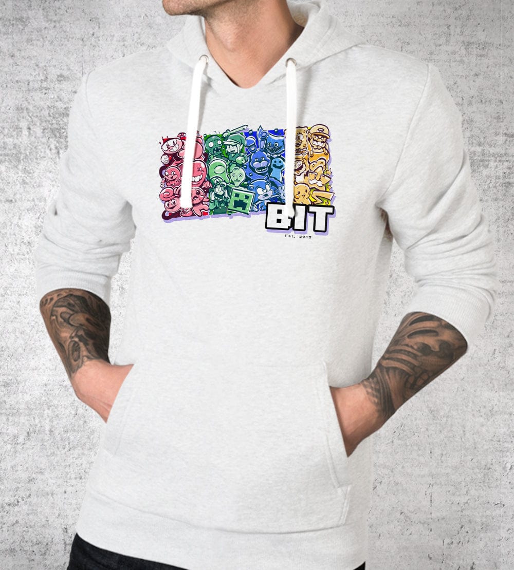 TetraBit Anniversary Hoodie - Original White - LIMITED EDITION Hoodies by TetraBitGaming - Pixel Empire