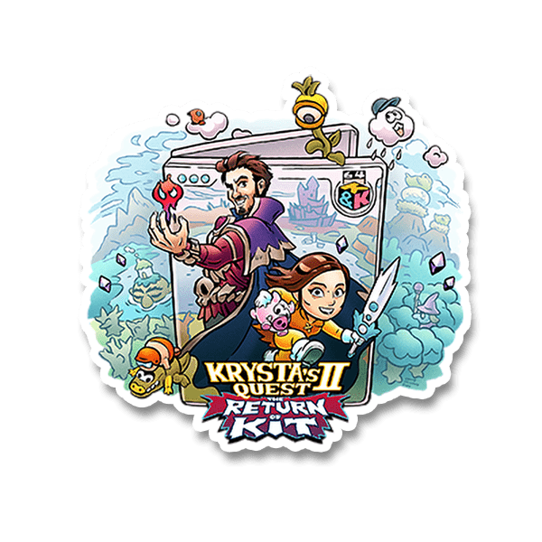 "Krysta's Quest" Die Cut Sticker Stickers by Kit and Krysta - Pixel Empire