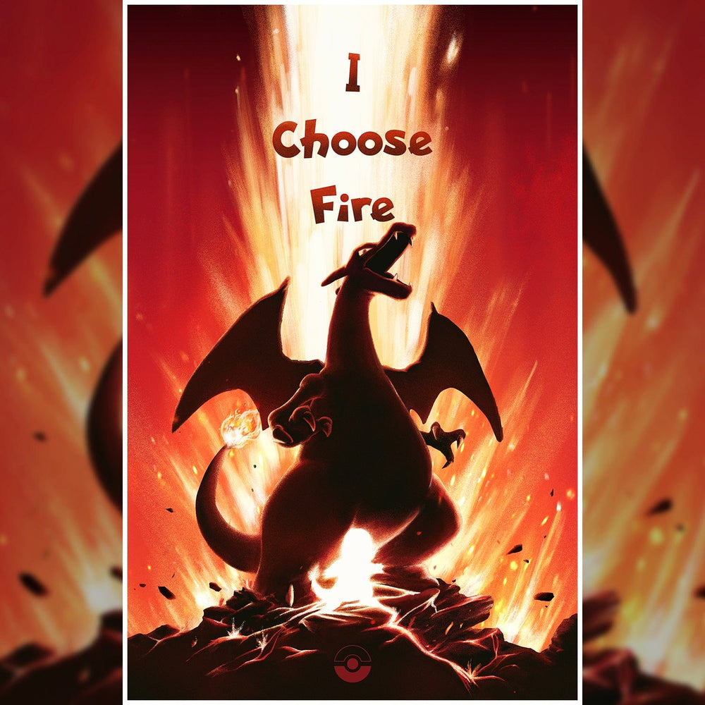 Pokémon Starter Series "I Choose Fire" Posters by Dylan West - Pixel Empire