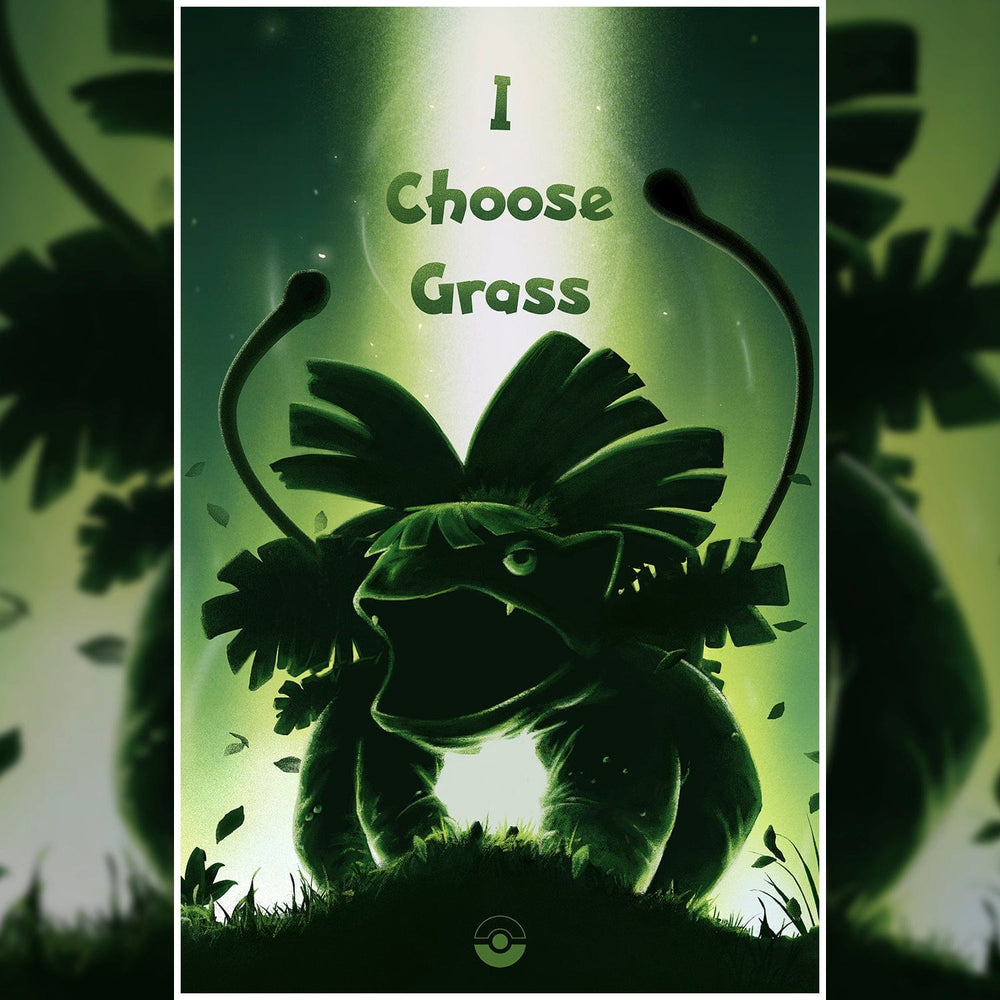 Pokémon Starter Series "I Choose Grass" Posters by Dylan West - Pixel Empire