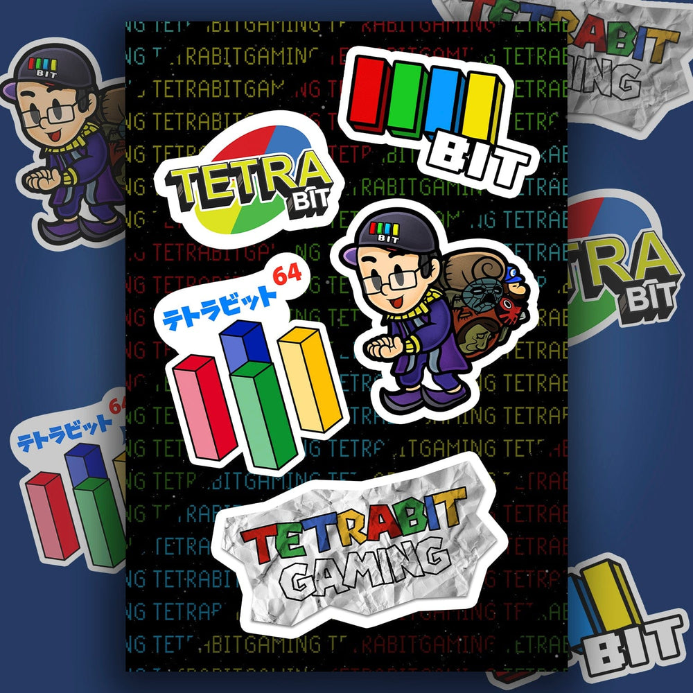 TetraBit Sticker Sheet Stickers by TetraBitGaming - Pixel Empire