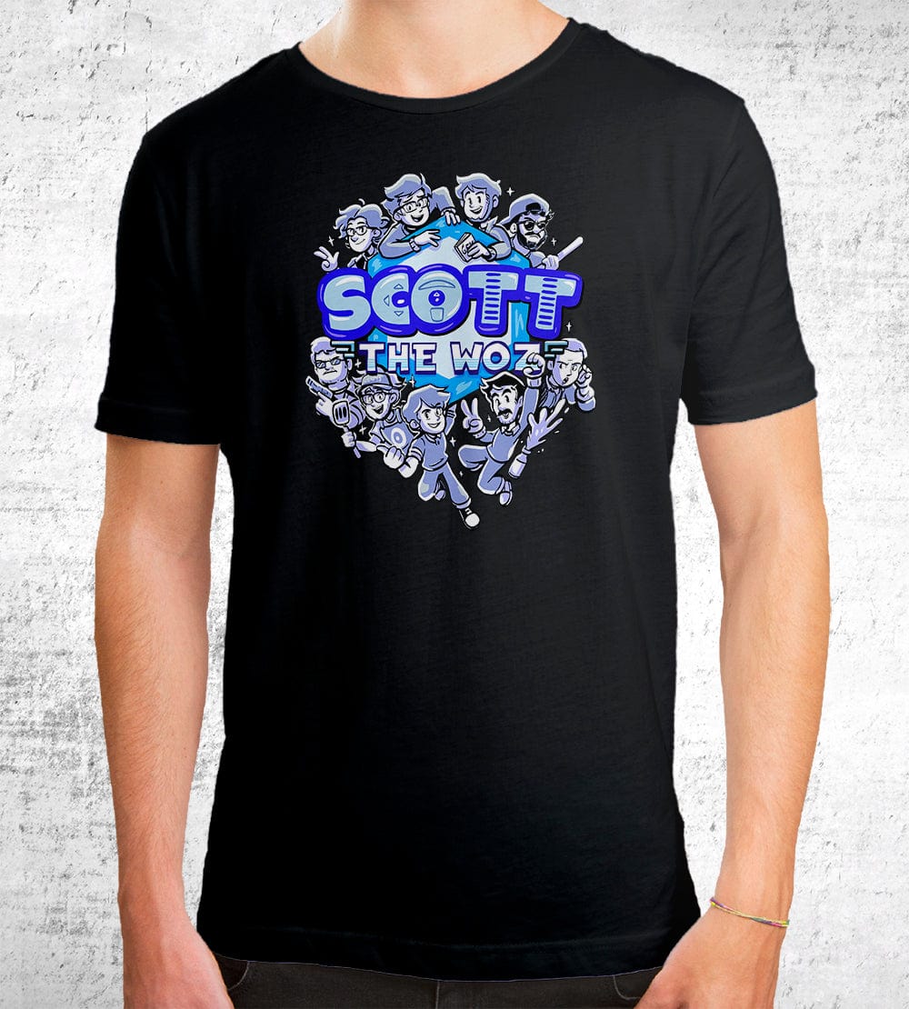 Cast Ensemble (Scott The Woz Logo) T-Shirts by Scott The Woz - Pixel Empire