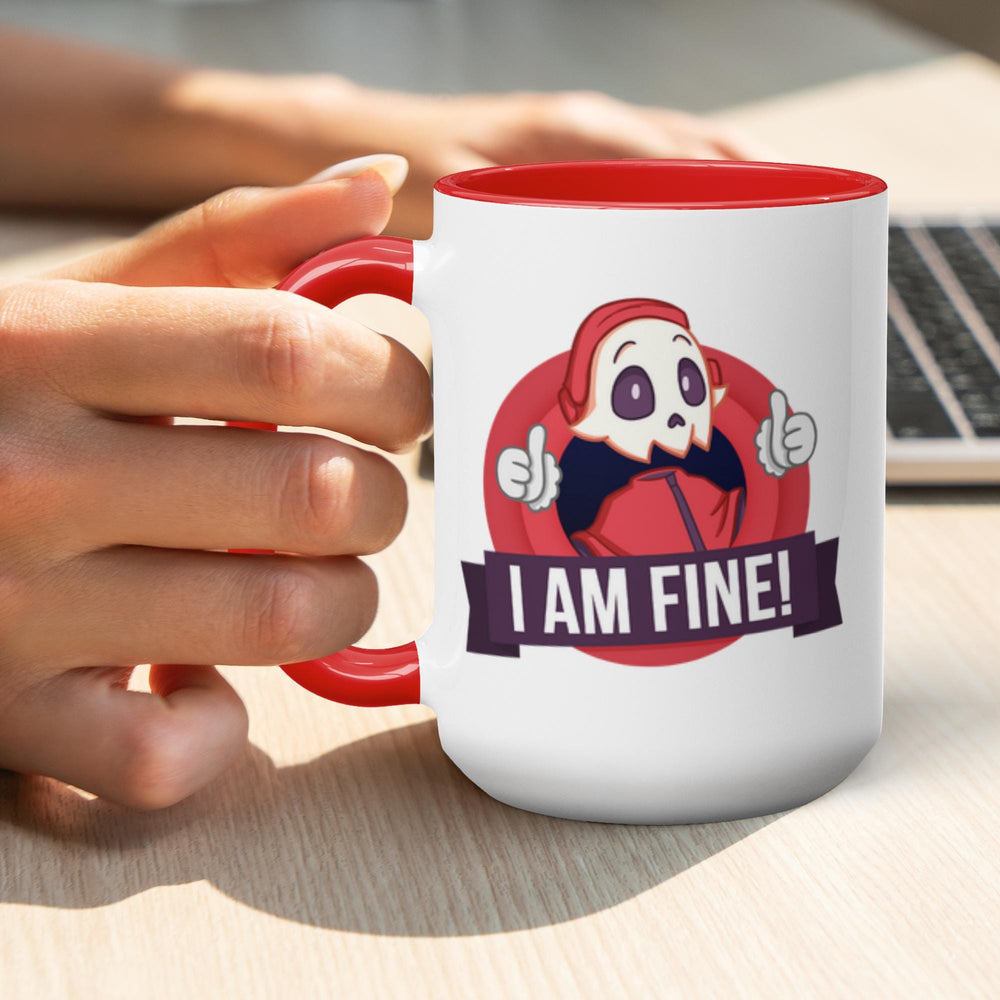 I Am Fine! Mug Mugs by Backseat - Pixel Empire