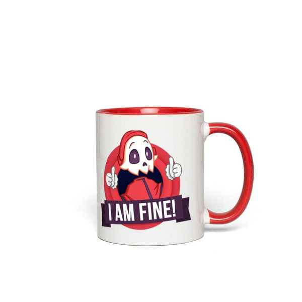 I Am Fine! Mug Mugs by Backseat - Pixel Empire