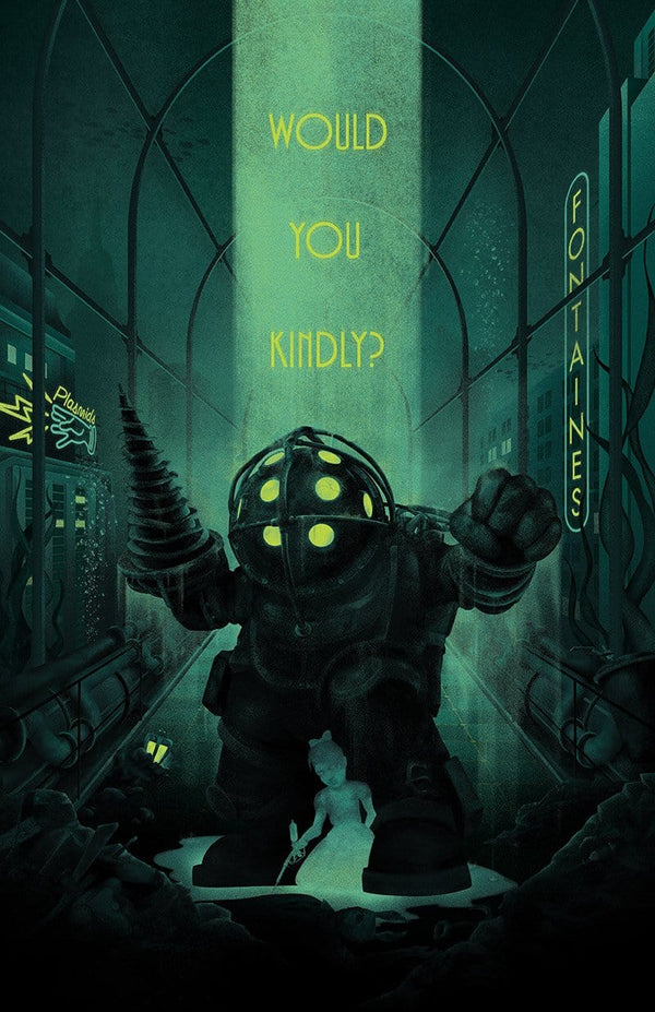 Would You Kindly - Glow in the Dark Posters by Dylan West - Pixel Empire