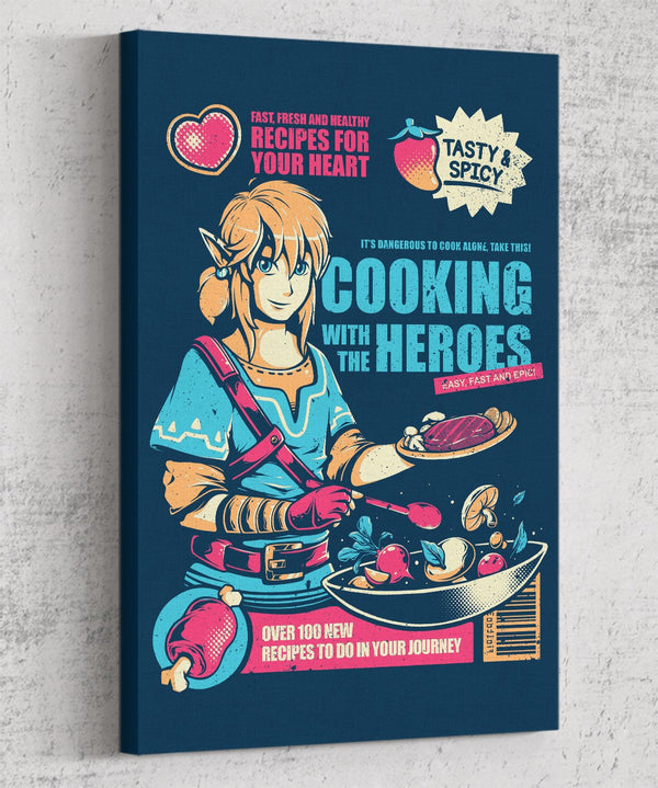 Cooking With The Heroes Canvas by Ilustrata - Pixel Empire