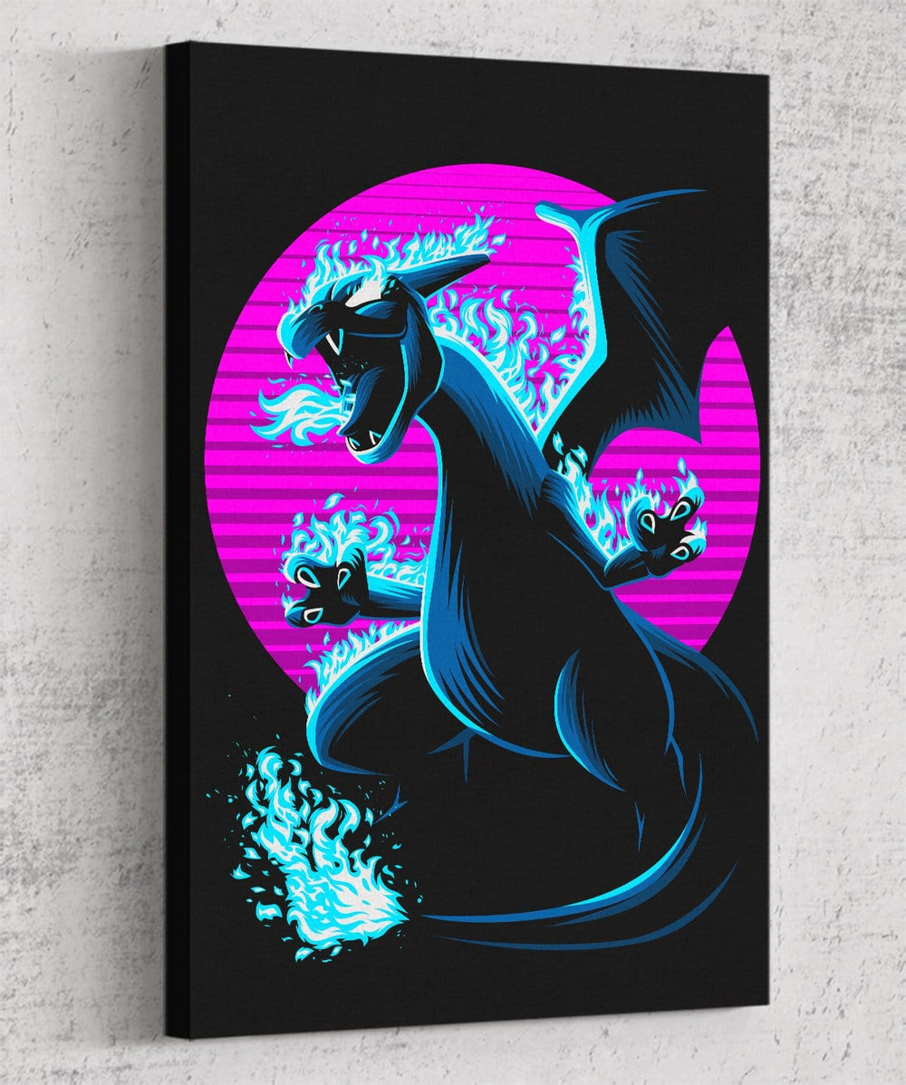 Retro Dragon Canvas by Alberto Cubatas - Pixel Empire