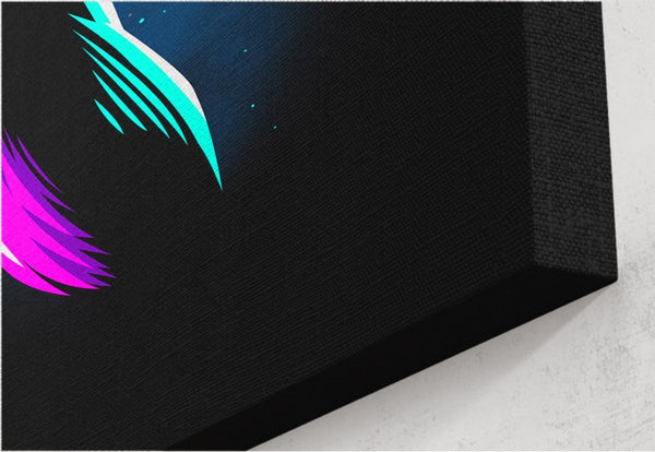 Retro Big Bang Attack Canvas by Alberto Cubatas - Pixel Empire