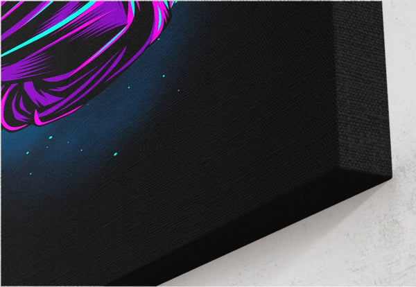 Retro Fusion Attack Canvas by Alberto Cubatas - Pixel Empire