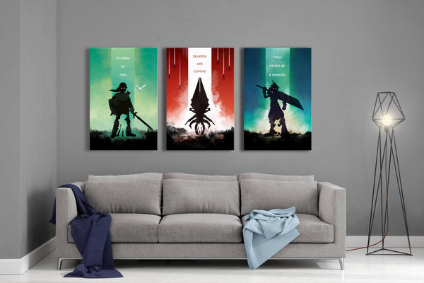 Video Game Figure Ground Series Pick 3 Canvas by Dylan West - Pixel Empire