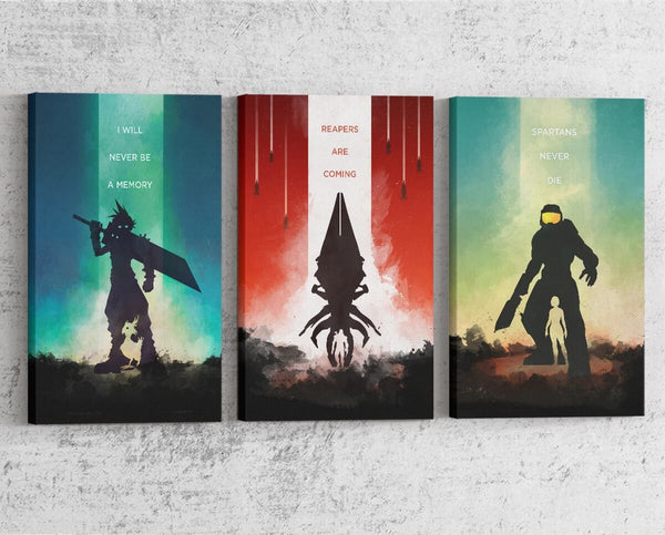 Video Game Figure Ground Series Pick 3 Canvas by Dylan West - Pixel Empire